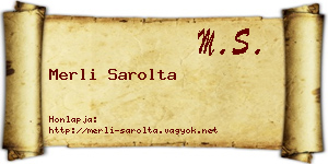 Merli Sarolta névjegykártya